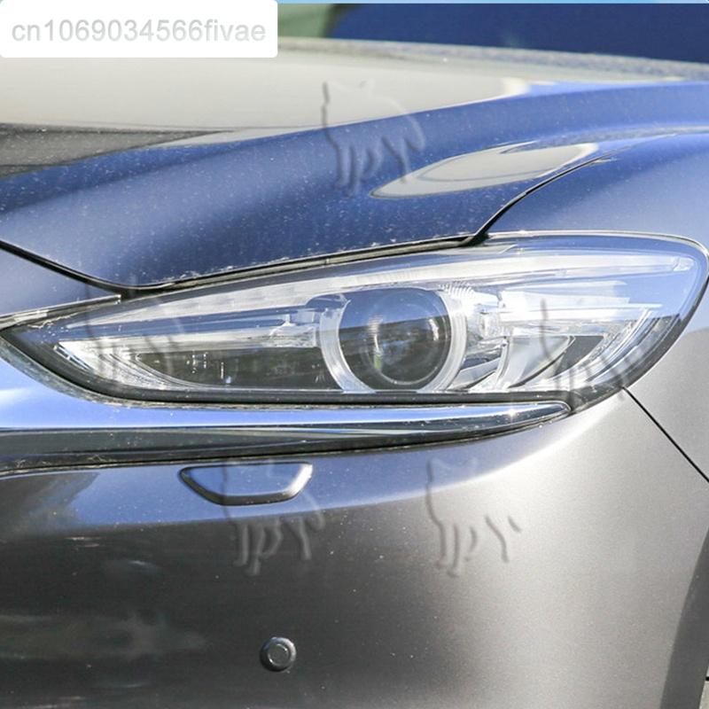 For Mazda 3 6 CX-3 CX-5 CX-9 2 Pcs Car Front Light Transparent TPU Sticker Headlight Protective Film Accessories IUE2