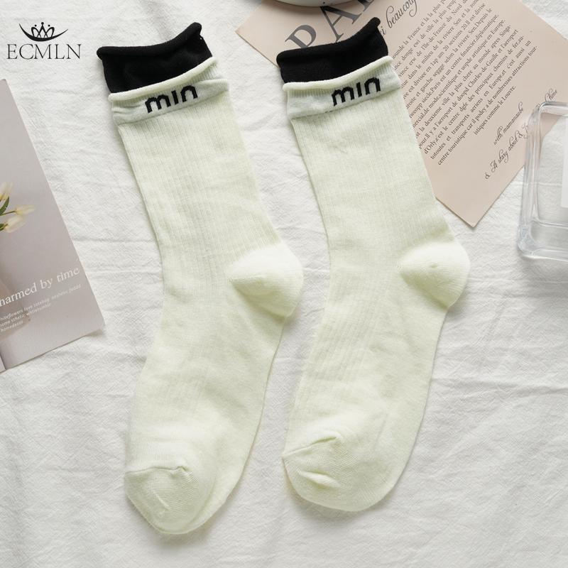 

Носки женские модные с надписью Angora Red, средней длины, модные, подходящие по цвету носки one size покинуть белый