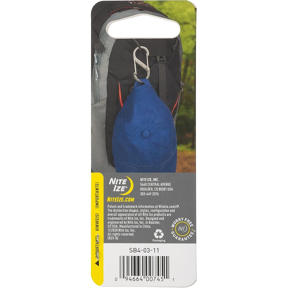 Nite Ize S-Biner Stainless Steel Carabiner #4 Silver 4.5in