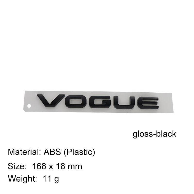 3D Premium for Supercharged HSE TDV8 ABS VOGUE car Hood Fender trunk Bonnet Nameplate Decal Emblem Badge Sticker