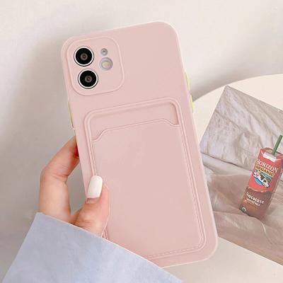 Soft Silicone Phone Case For iPhone 14 Pro Max Case iPhone 11 15 13 12 Pro Max XR XS 14 15 Plus 7 8 SE Wallet Card Holder Cover