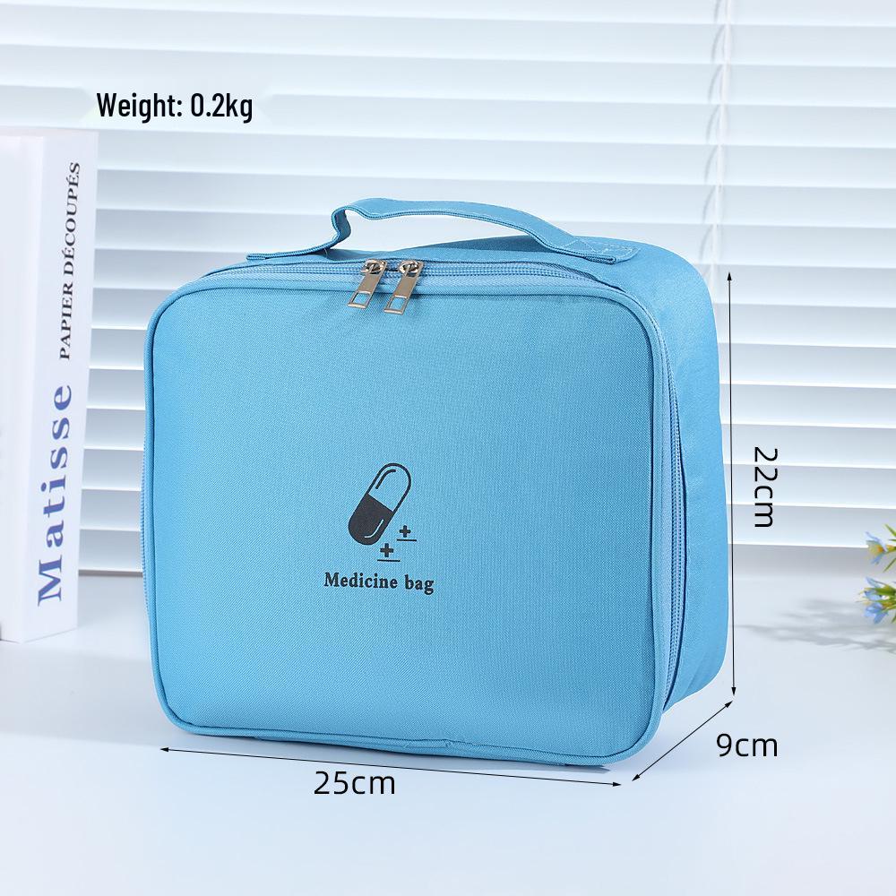 Large-Capacity Travel Medicine Organizer Bag: Portable Oxford Cloth Medical Storage