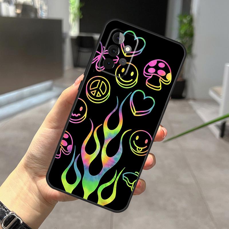Purple Flames Fire Print Case For Samsung Galaxy A52 A32 A12 A56 A36 A54 A34 A14 A05 A16 A26 A13 A33 A53 A15 A35 A55