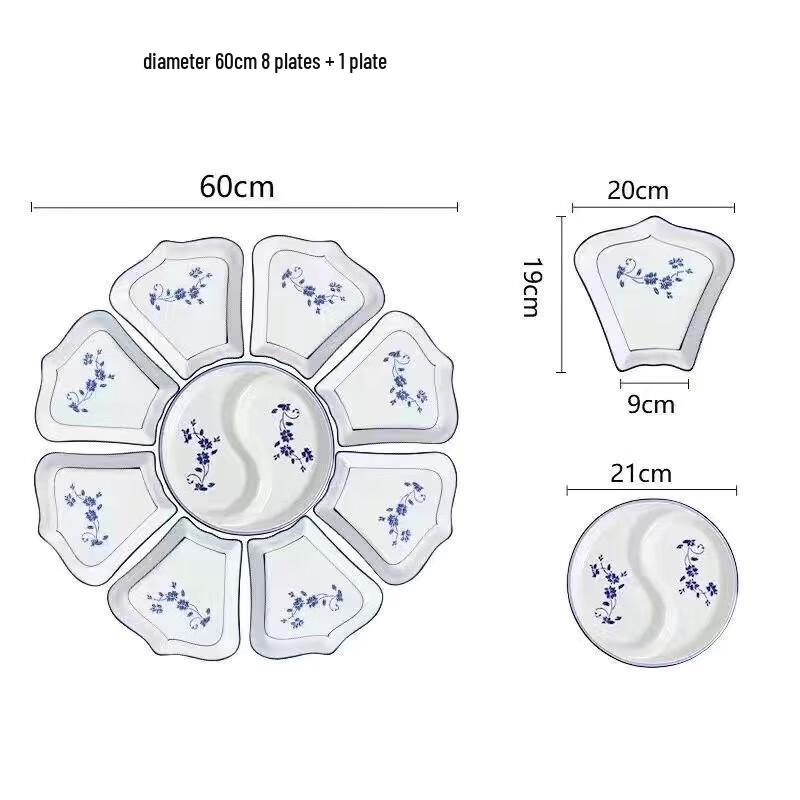 Naijiang Blue and White Porcelain Dinner Plate