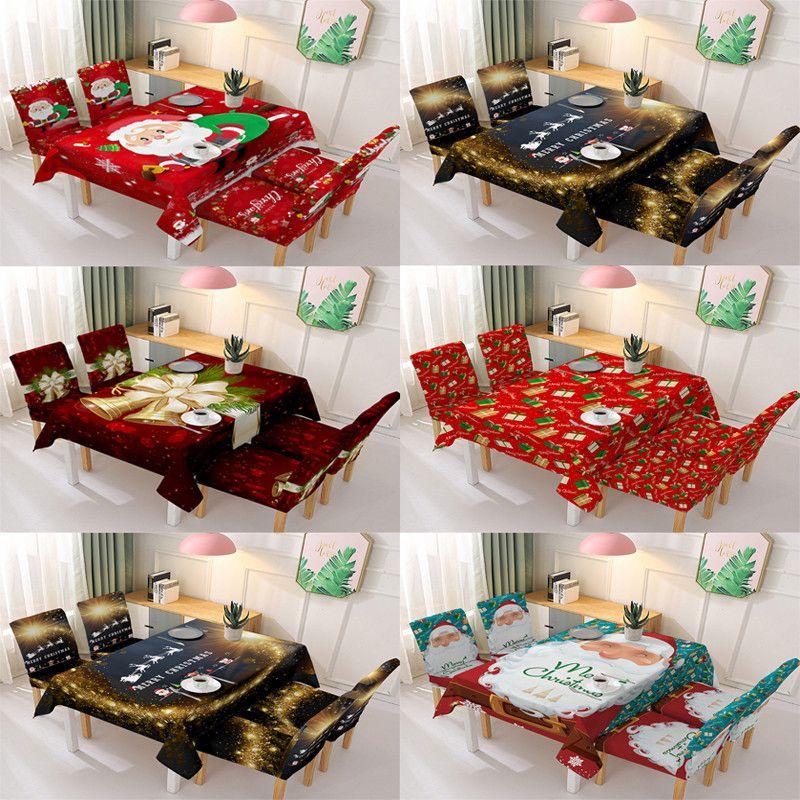 Luxurious Waterproof Tablecloth With Chair Cover For Festive Holiday Gatherings
