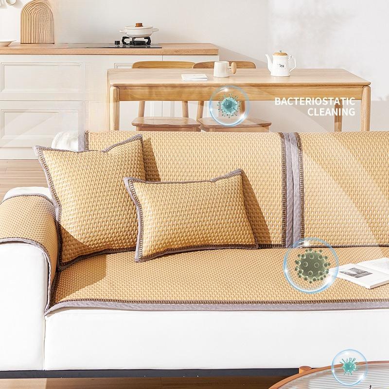 High-Grade Pe Rattan Sofa Mat  New Summer And Summer Seat Cushion Non-Slip Cover Cloth Towel Hair