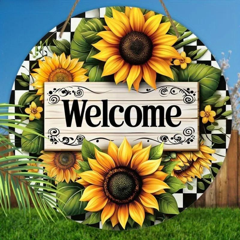 2D Flat Hanging Decorative Metal Sign Hand Painted Art