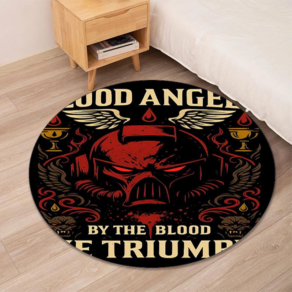 Warhammer 40k Printed Round Rug Carpet Chair Rug Area Rug Entryway Doormats,for Office Chair Living Room Bedroom Kitchen Room.