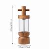 Manual Acacia Wood Pepper Grinder Cross-head Refillable Pepper Mill Acrylic Body Ceramic Grinding Core