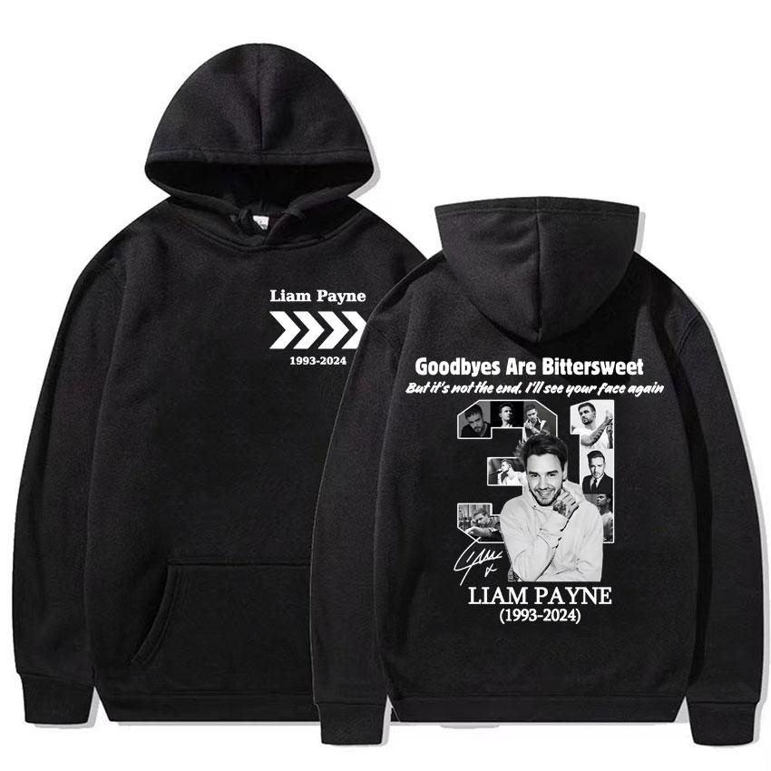 Goodbyes Are Bittersweet Liam Payne Hooded Unisex Harajuku Hip Hop Vintage Style Hoodie Pullover Men Casual Oversized Sweatshirt