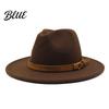 Chapeau Décontracté pour un Usage Quotidien Chapeau Fedora en Feutre de Laine Panama Unisexe avec Bande en Simili Cuir Headgear Laineux Durable Trilby à Large Bord Vintage pour Femmes