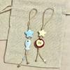 Pastel Colors Star Flower Phone Charm Ceramic Beaded Phone Lanyard Mobile Phone Strap  Women Girls
