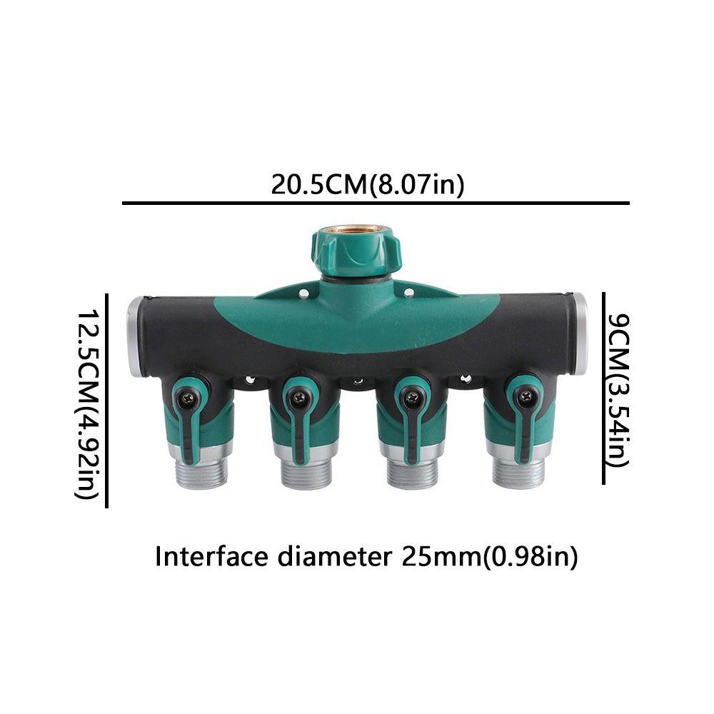 Adjustable Water Tap Hose Splitter Distributor Zinc Zinc Zinc Alloy Garden Irrigation Splitters  Home Garden
