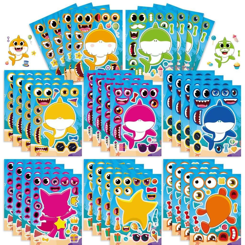 Adorable Cm2308011 Children's Interactive Educational Puzzle Diy Face Stickers Pack With Colorful Designs For Creative Fun