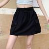 Summer Ins Korean Cargo Short Skirts Women Quick Drying Dress Girls Drawstring High Waist Thin Skirt