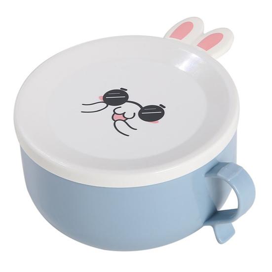 Lunch Box Double-layered Reusable Stainless Steel Portable Daily Use Rice Noodle Bowl Kitchen Supplies