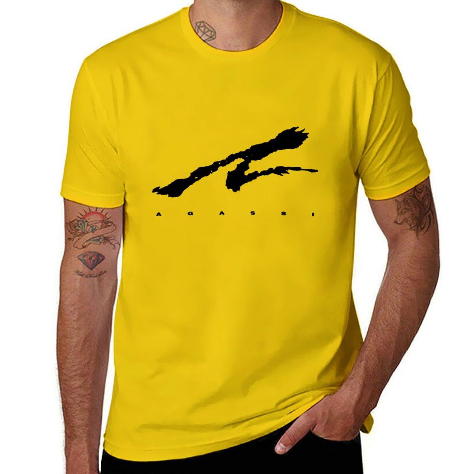 

ANDRE AGASSI LOGO IN BLACK T-Shirt sublime for a boy men t shirts L