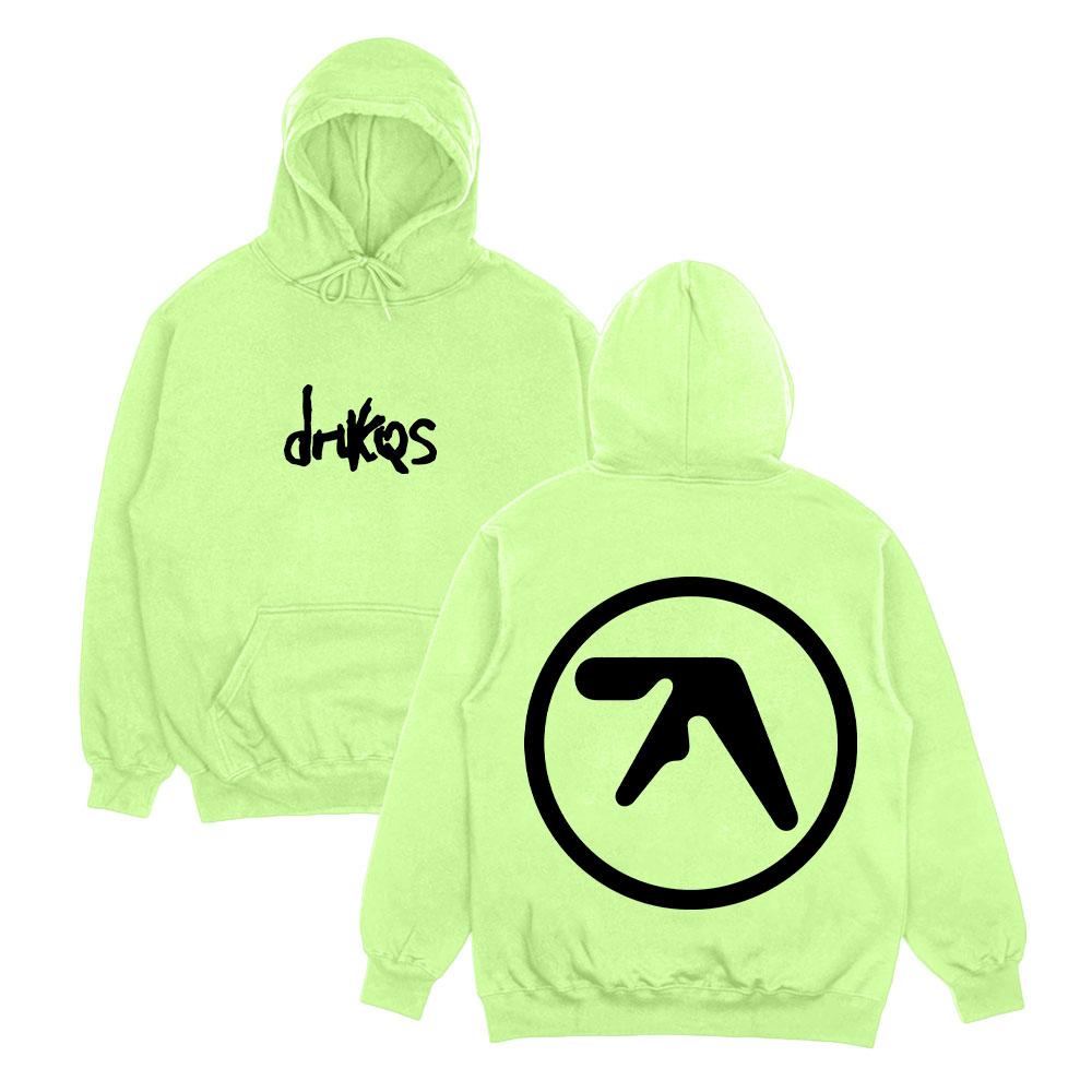 Drukqs Dual Logo Heavyweight Hoodie Aphex Twin High Street Sweatshirts Harajuku Long Sleeve Streetwear Fashion Unisex