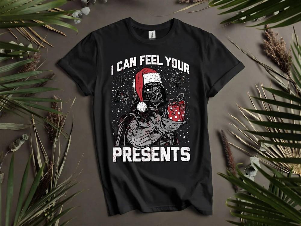 

Santa Darth Vader I Can Feel Your Men Women Unisex Tshirt Unisex T-Shirt XL