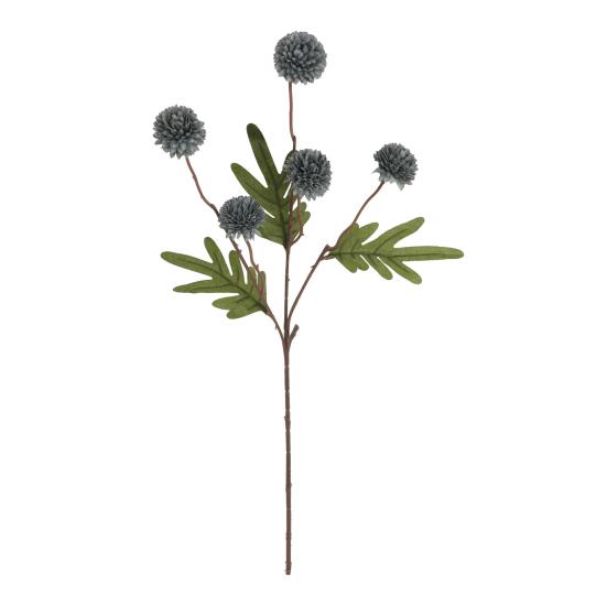 Faux Silk Pompon Mum Artificial Flowers 5 Heads Autumn Ball Chrysanthemum