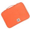 A4 Document Bag File Folder Portfolio Organizer Computer Notebook Zippered Case (Orange)