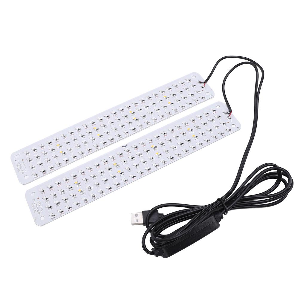 LED Plant Grow Lamp 5V Memory Timer Function 3000K Dimmable 2 Heads Red Blue LED Light Plant