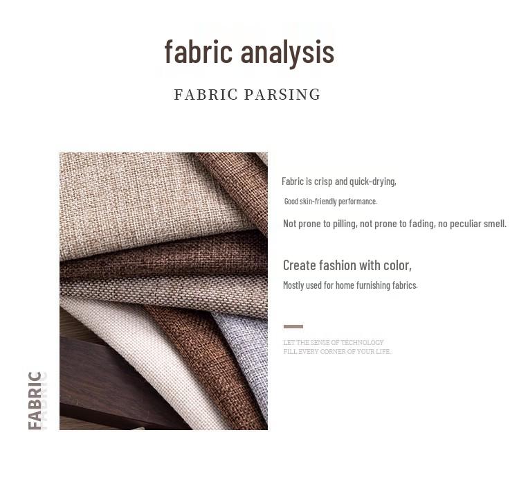 Retro Thickened Linen-Cotton Fabric: Solid Color 1.8m Wide for Sofa Covers & Tablecloths