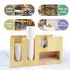 Uyoyous Paper Cup Holder, Cup Holder, Paper Cup Stand, Cup Dispenser, Wooden Cup Stand, Paper Cup Holder, Suitable for Convenience Stores, Cup