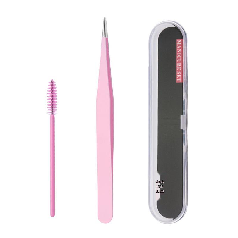 Nerezová ocel Zahnutá špička Pinzeta na prodlužování řas - Vysokohustotní Páv Motýl Kvetoucí Klip