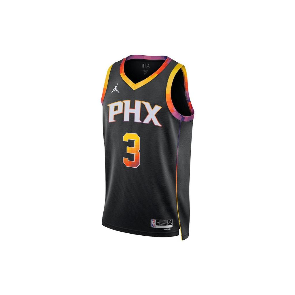 Jordan Spliced Logo Basketball Jersey Phoenix Suns 2022-2023 Season Chris Paul #3 Men Tops Black DO9540-010