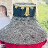 Templar Helmet  With 14 Gauge Chainmail Ready For Battle Knight Templar Helmet Medieval Armor Larp SCA Helmet