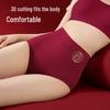 Mei Ya Ting Women's Red High-Waist Cotton Briefs (3-Pack)