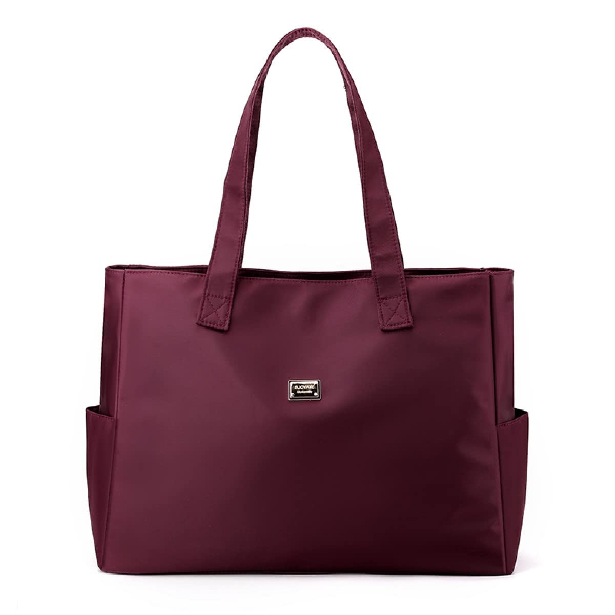 Сумка-тоут Yanaier, Большая вместимость, Легкая, Водонепроницаемая, Многофункциональная, Популярная, Стильная, Идеально подходит для поездок на работу или в школу, Цвет: Вино