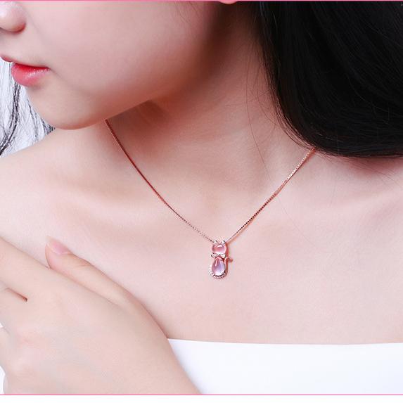 Sace Gems Kadın Kolye Kolye Bakır Alaşım Doğal Ebegümeci Kristal Catwoman Kolye Köprücük Kemiği Zinciri Moda Hediye