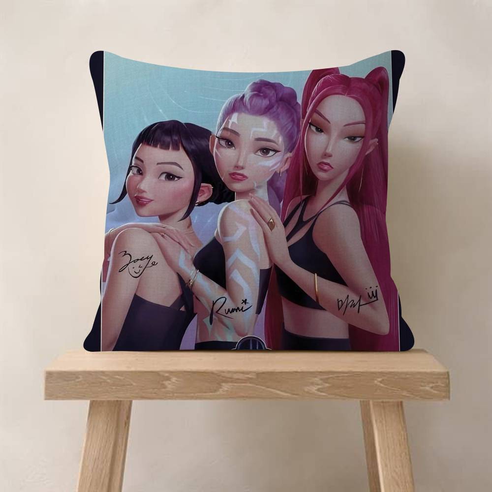 Film KPop Dämon Jäger Malerei Kissenbezug Dekokissen Sofa Heimdekor Hülle Kissenbezüge
