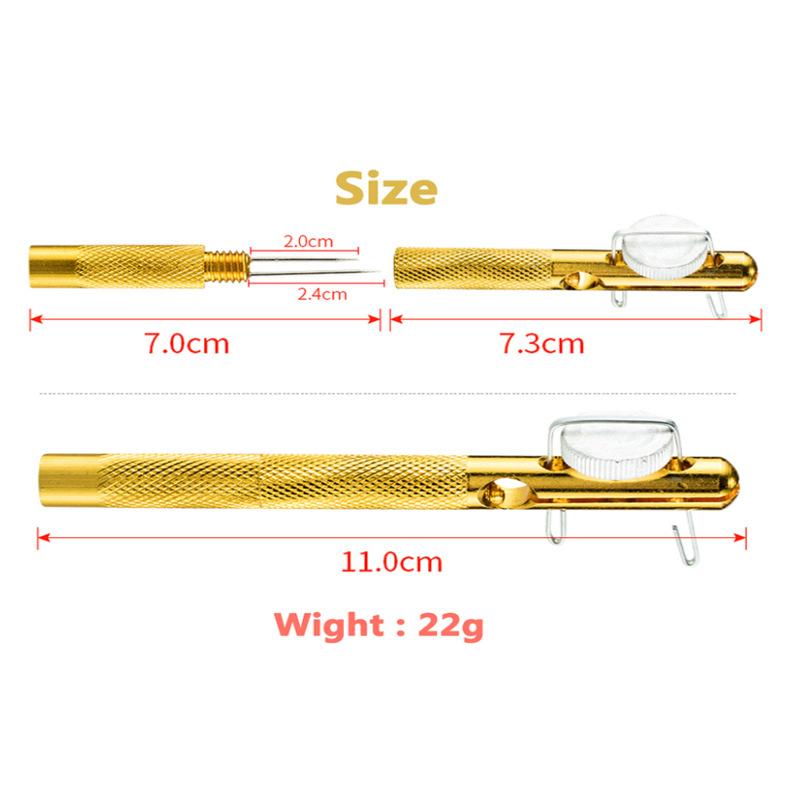 

1 шт. Полностью металлический инструмент для завязывания узлов рыболовных крючков и устройство для изготовления петель крючков и разъединитель крючков, рыболовный аксессуар для ловли карпа жёлтый