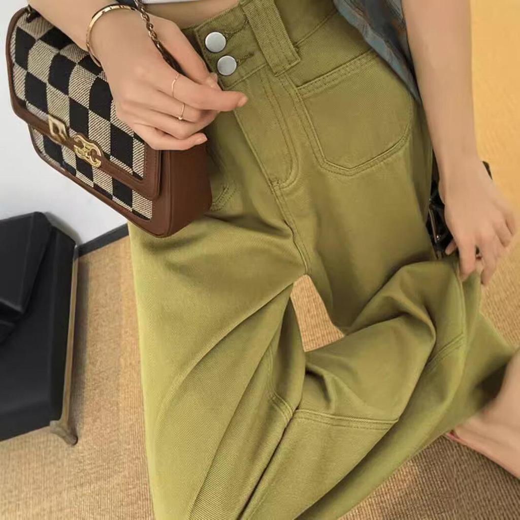 2024 Women's Trendy Wide-Leg Jeans - Loose, Slimming, Straight-Leg Design for Spring & Autumn