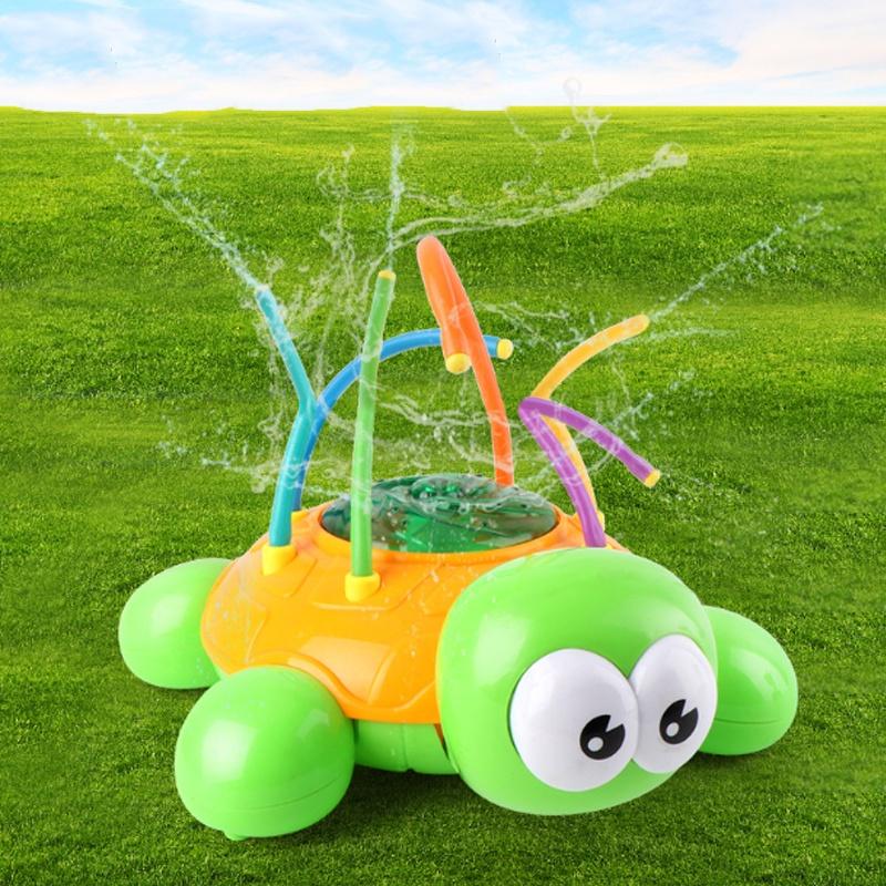 Divertenti Giochi d'Acqua all'Aperto con Giocattoli Sprinkler a Forma di Tartaruga e Coccinella per Bambini