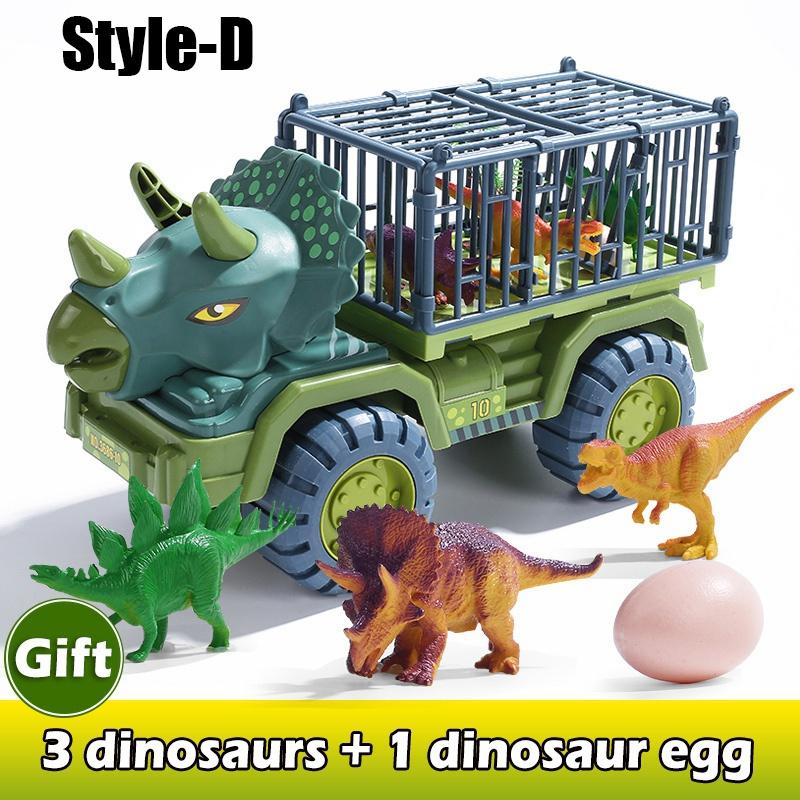 New Children's Car Toy Dinosaurs Transport Car with Dinosaur Large Engineering Vehicle Model Educational Toy Transport Vehicle Toy Boy Girl Gift