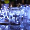 Mason Jar Solar Lamp With Solar Panel IP65 Waterproof Hanging Light Outdoor Christmas Wedding Birthday Party Garden Decor