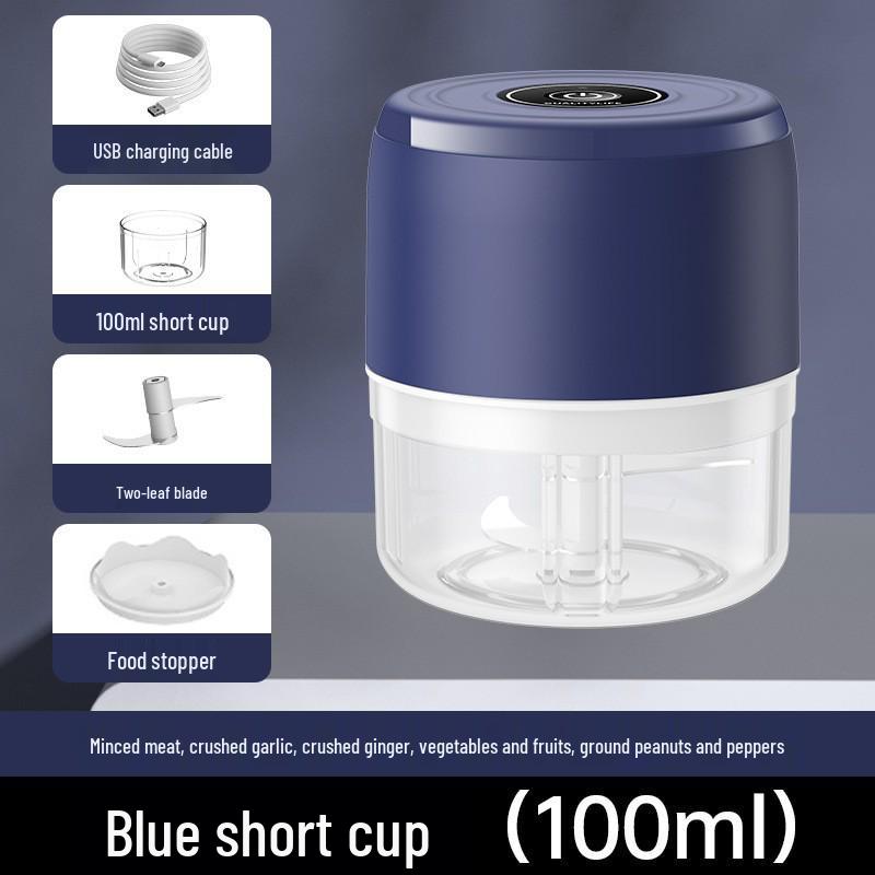 Electric Garlic Mincer & Paste Maker: Automatic Grinder & Presser for Home Use.