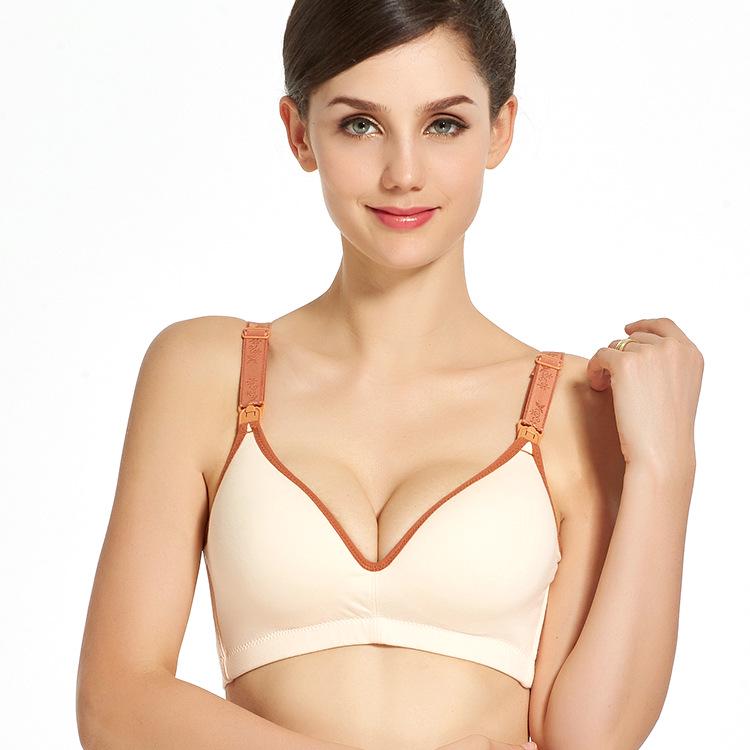 New Wireless Cotton Maternity Nursing Bra – Front Closure, Comfortable Sleep Bra for Pregnant Women