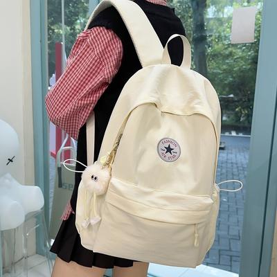 Winter New High-Value Solid Color Lightweight Student Backpack for Girls and Boys