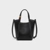 2025 New Black Leather Bucket Bag Autumn Winter Handheld Basket Commuter Crossbody Bag Niche High-End Women's Bag