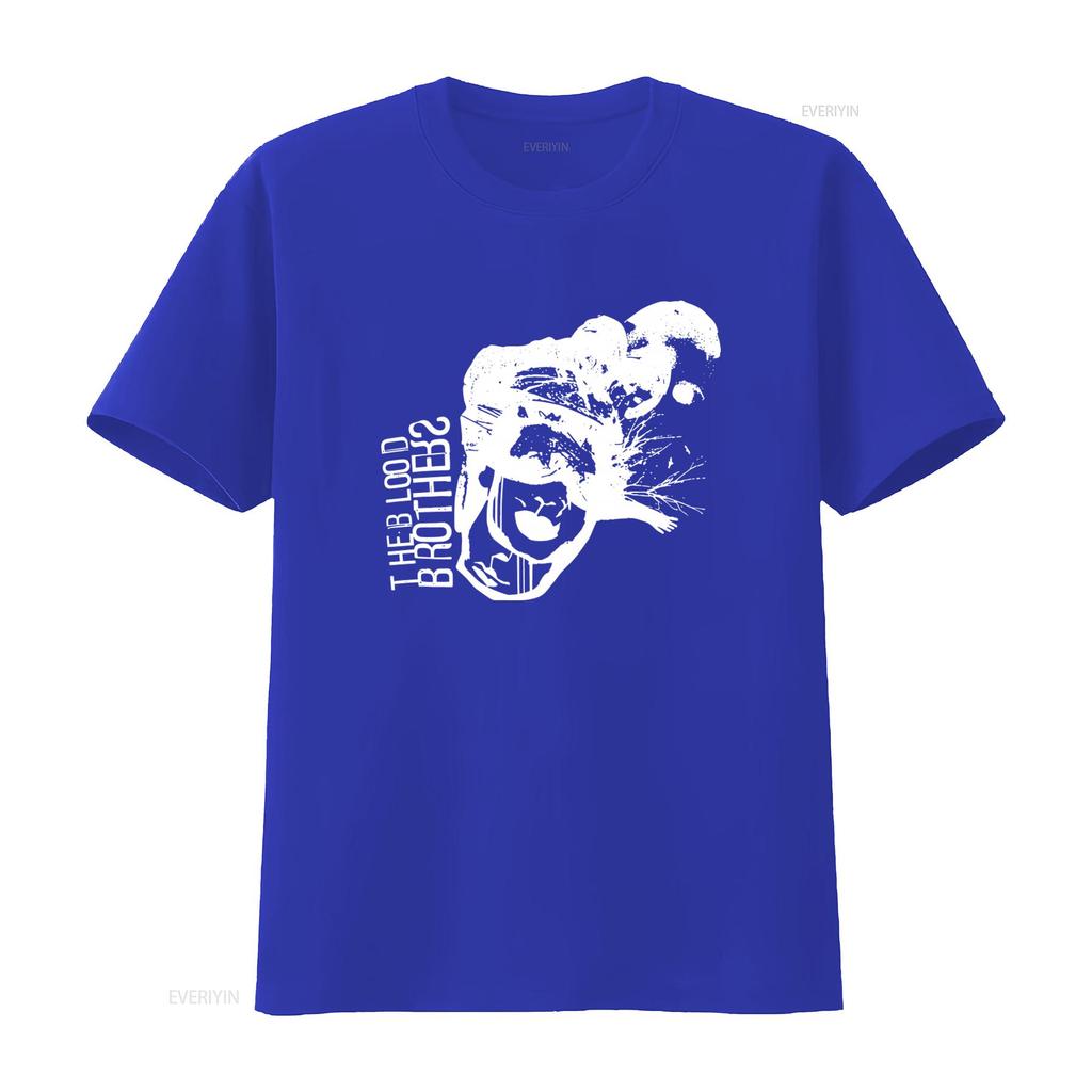 THE BLOOD BROTHERS Scratch Face Hardcore Post Band Print T Shirt for Men Vintage Washed Top For Everyday Wear Stretched