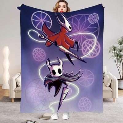 Hollow Knight Blanket Cartoon Game Printed Flannel Blanket for Home Living Room Bedroom Decor New Year Christmas Gift for Fans
