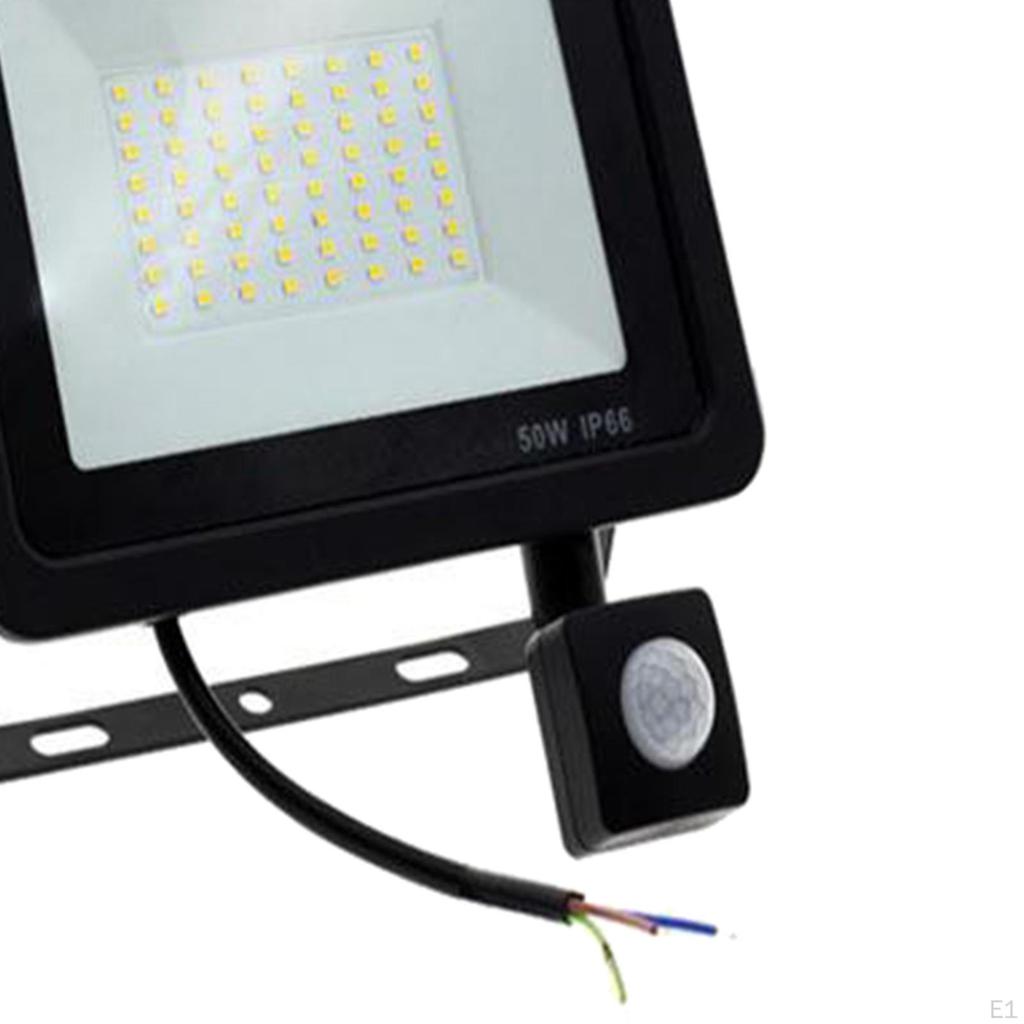 Bright Floodlight Work Lamp Motion Sensor for Outdoor Garden Yaed Flood Light, Cold White