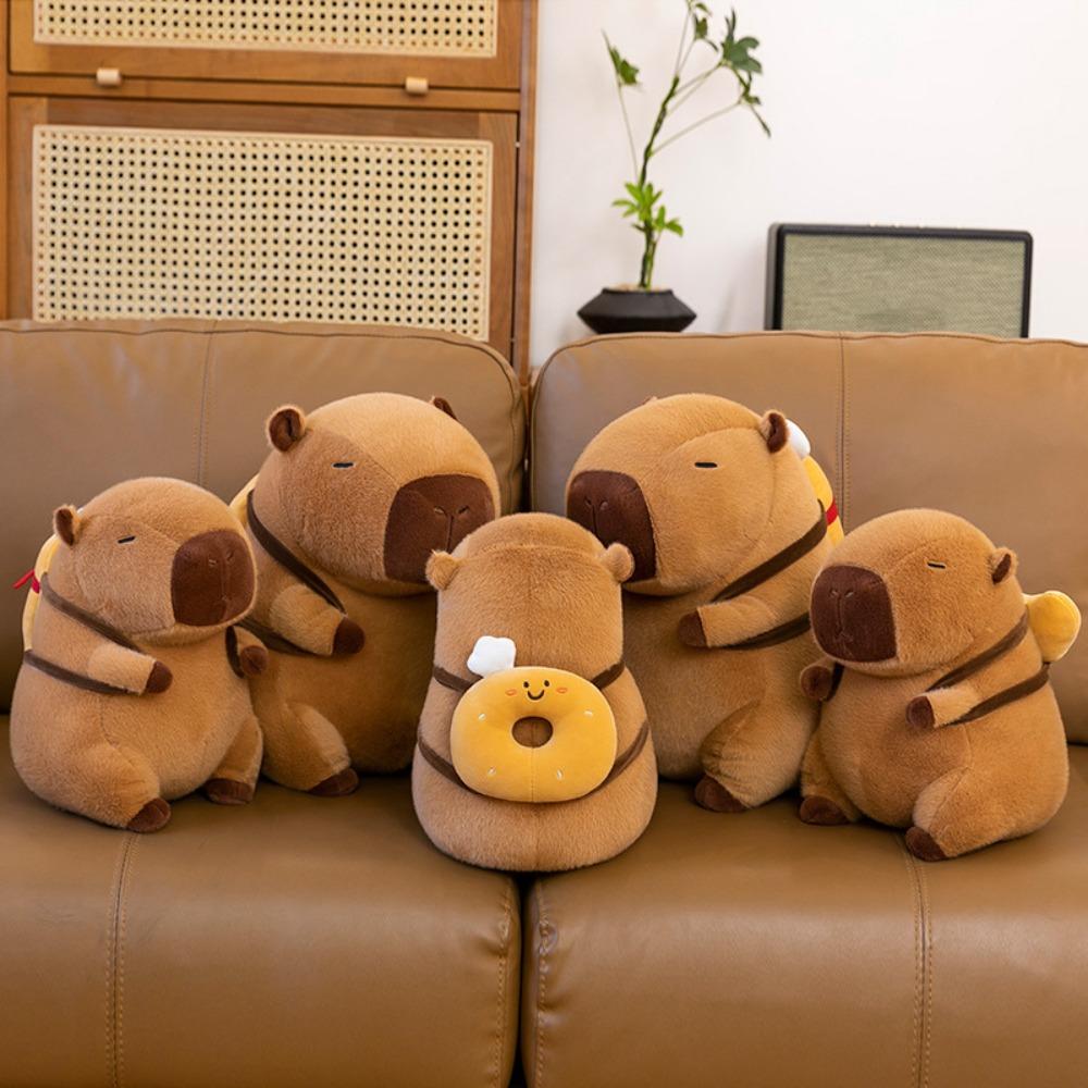 

Cartoon Capybara Plush Doll Bread Capibara Fluffty Doll Cute Capybara Plush Toy Home Decor 25cm-Bagel