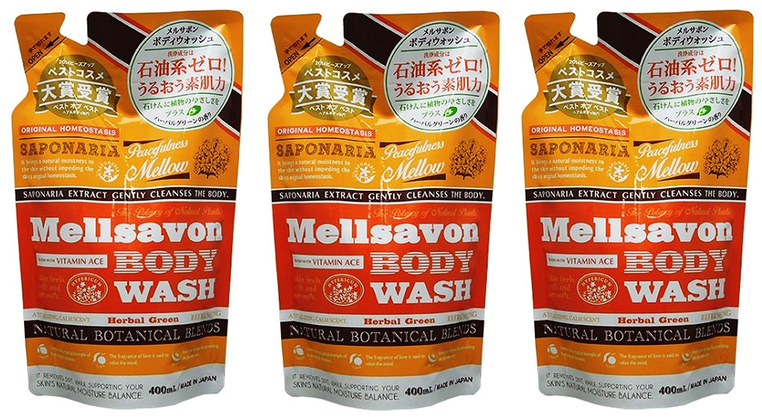 

Melsabon Refresh Body Wash Herbal Green Refill x 3 [Набор 3] (400 мл)