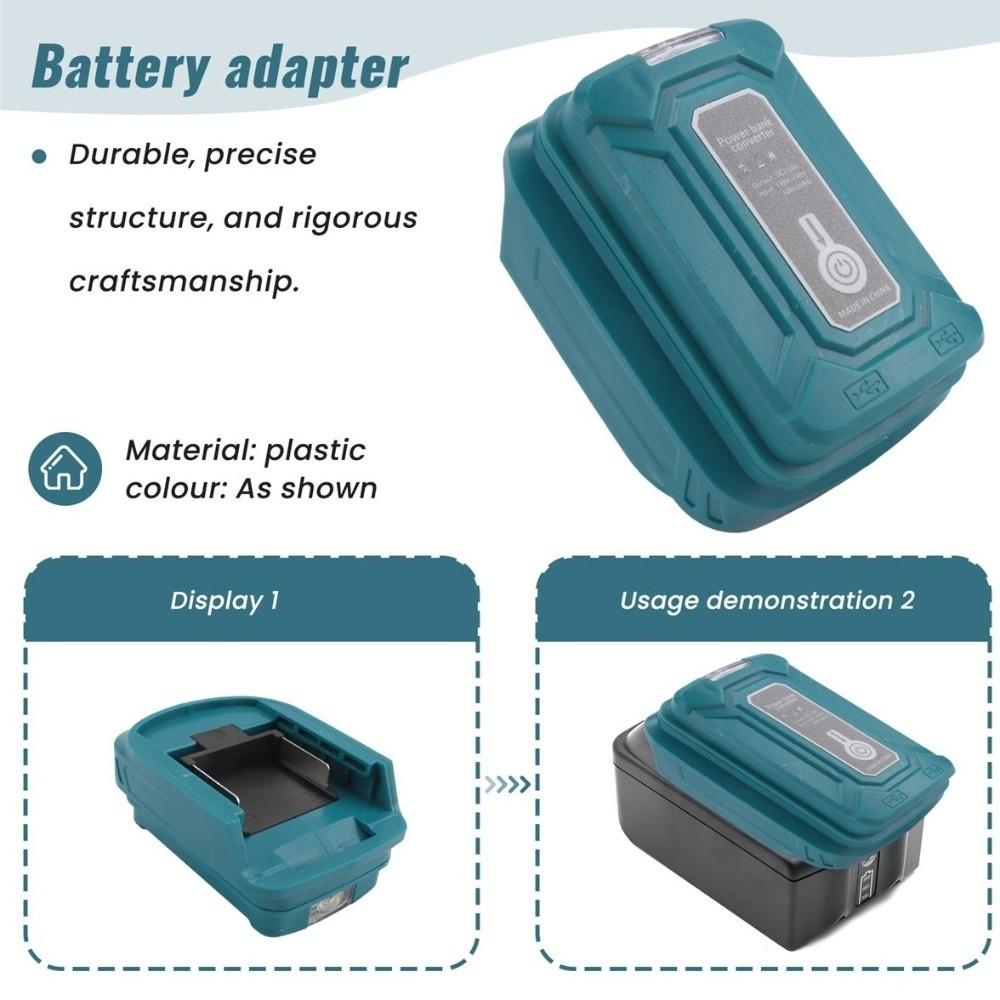 Dual USB Ports 5V 2A USB Battery Adapter for Makita  Workshop Power Tool Accessories